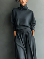 Strick Ensemble Weite Hose