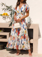 Savannah | Floral Plissierter Midi