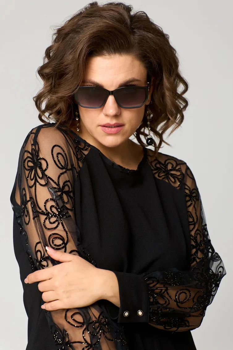 Destiney | Spitzenärmel Kleid
