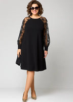 Destiney | Spitzenärmel Kleid