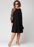 Destiney | Spitzenärmel Kleid