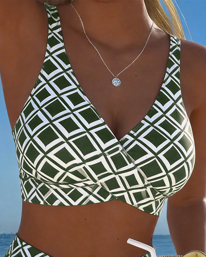 Marlene™ | Zweiteiliger Bikini mit elegantem Diamantmuster