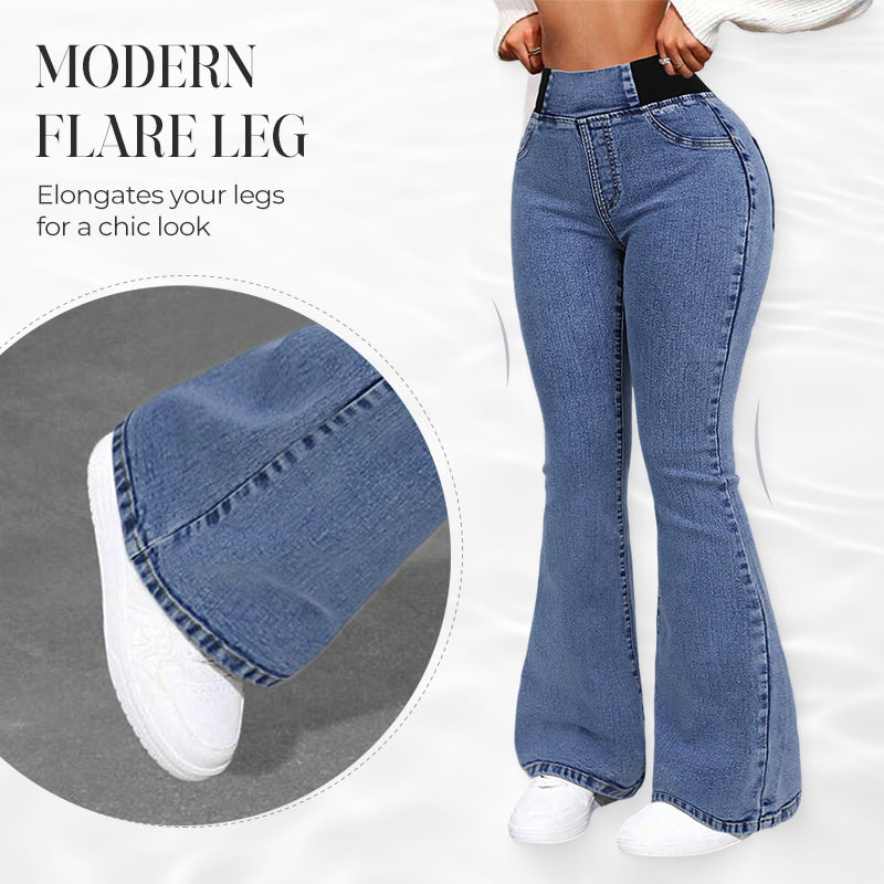 Damen Hochbundige Stretch Jeans