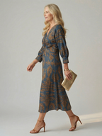 Lune | Natürliches Wickel-Midikleid