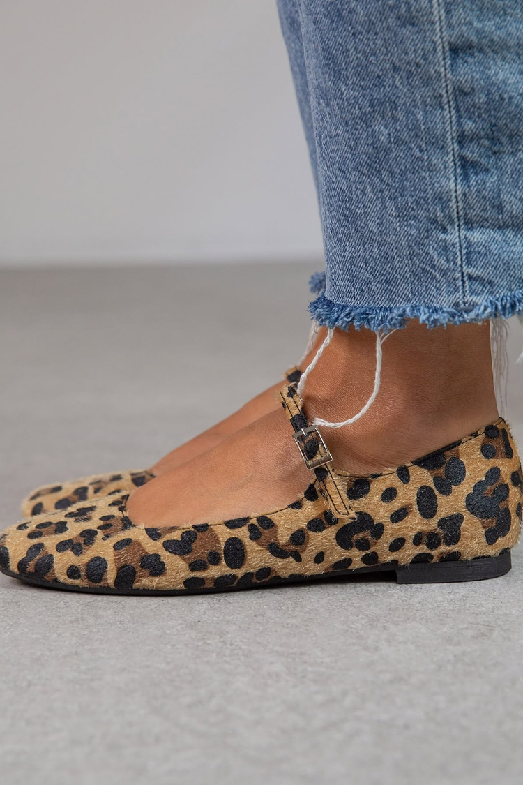 BALLERINA MIT TIERDRUCK UND RIEGEL