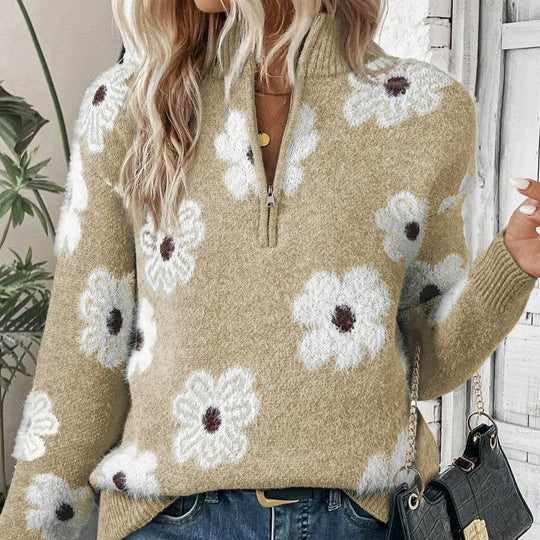 BLOOM | Pullover mit Reißverschlusskragen