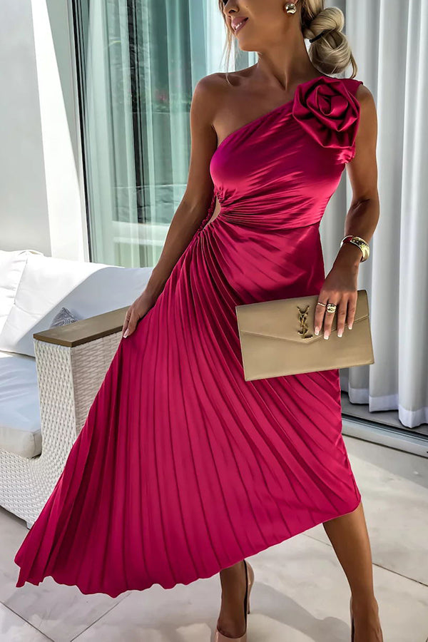Eya™ | Elegantes Maxi-Kleid mit floralen Muster und einem Schulterträger