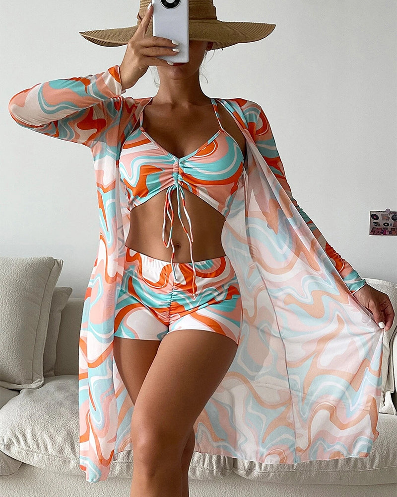 Laluna® | 3-teiliges Bikini-Set mit Druck