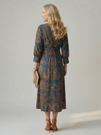 Lune | Natürliches Wickel-Midikleid