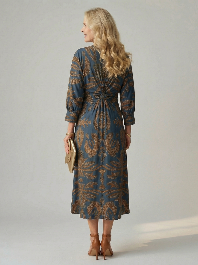 Lune | Natürliches Wickel-Midikleid
