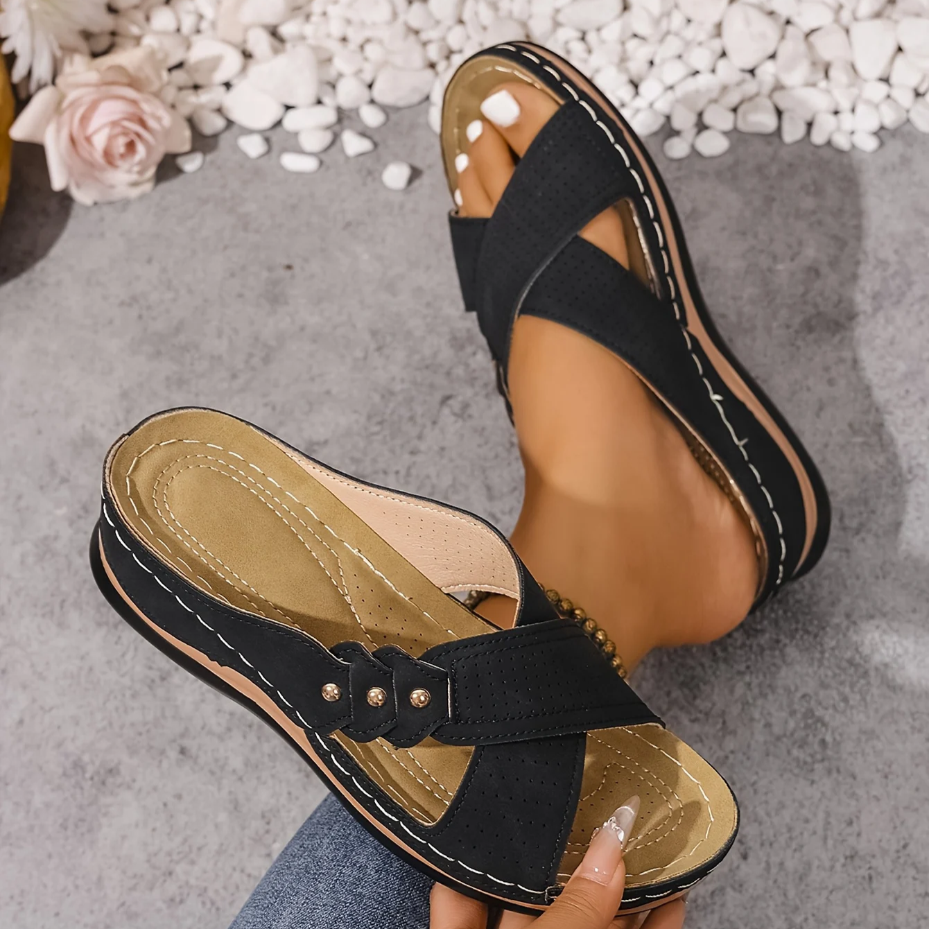 Pascalle | Orthopädische Keil-Sandalen