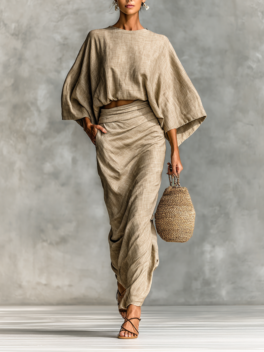 Lena | Zweiteiliges Baumwoll Leinen Set