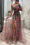 Grace | Sommerflucht Schönheit Floral Plissierter Maxikleid