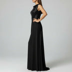 Fallon - Texturiertes Tüll Abend-Jumpsuit