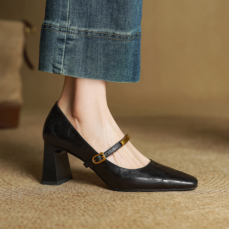 Marleon Leder Riemchen Pumps