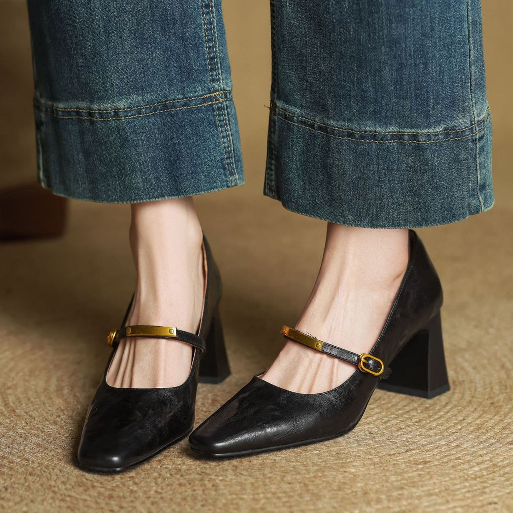 Marleon Leder Riemchen Pumps