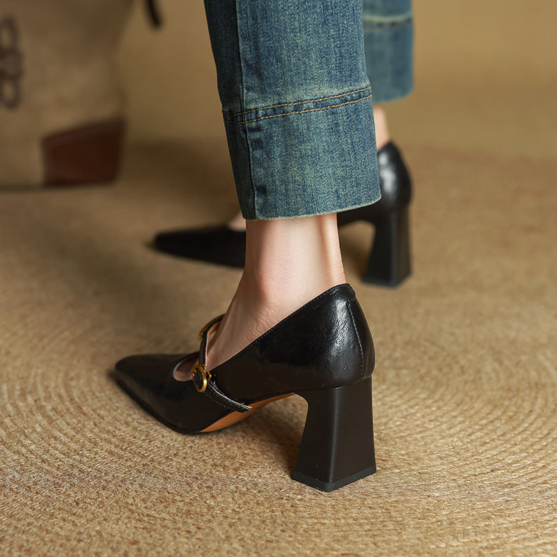 Marleon Leder Riemchen Pumps