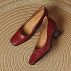 Oriel Leder Quadrat Pumps