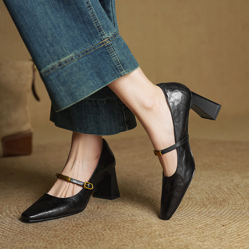 Marleon Leder Riemchen Pumps