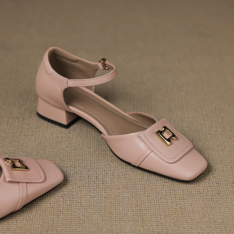 Elvane Schnalle Leder Mary-Janes