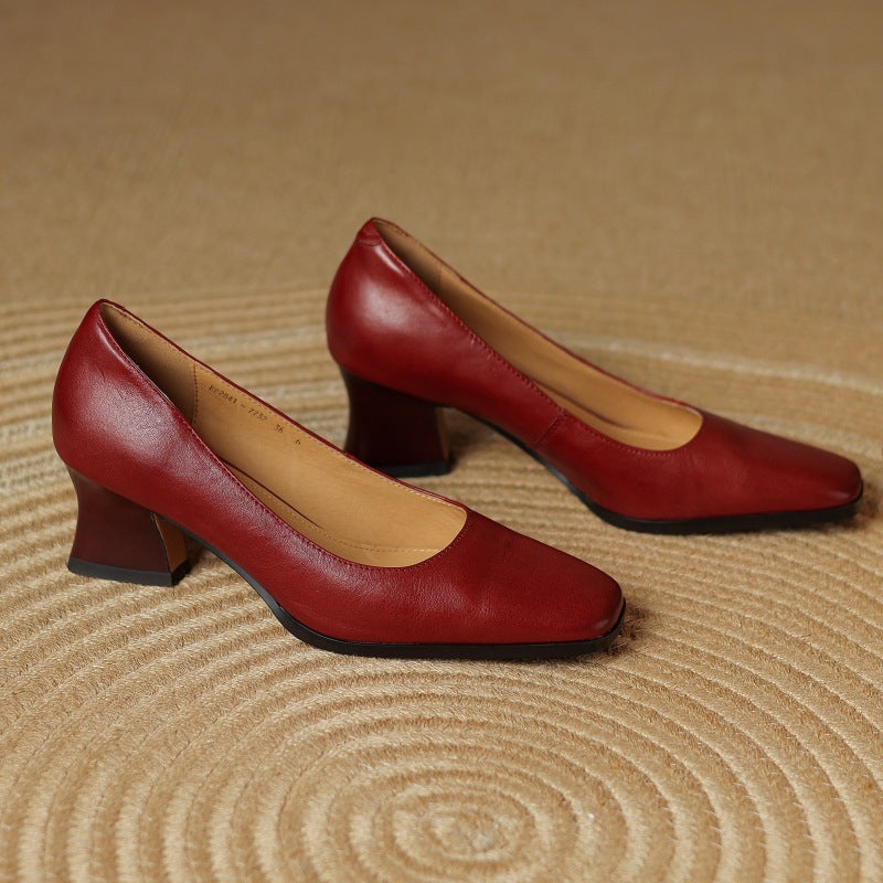 Oriel Leder Quadrat Pumps