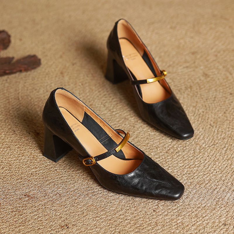 Marleon Leder Riemchen Pumps