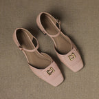Elvane Schnalle Leder Mary-Janes