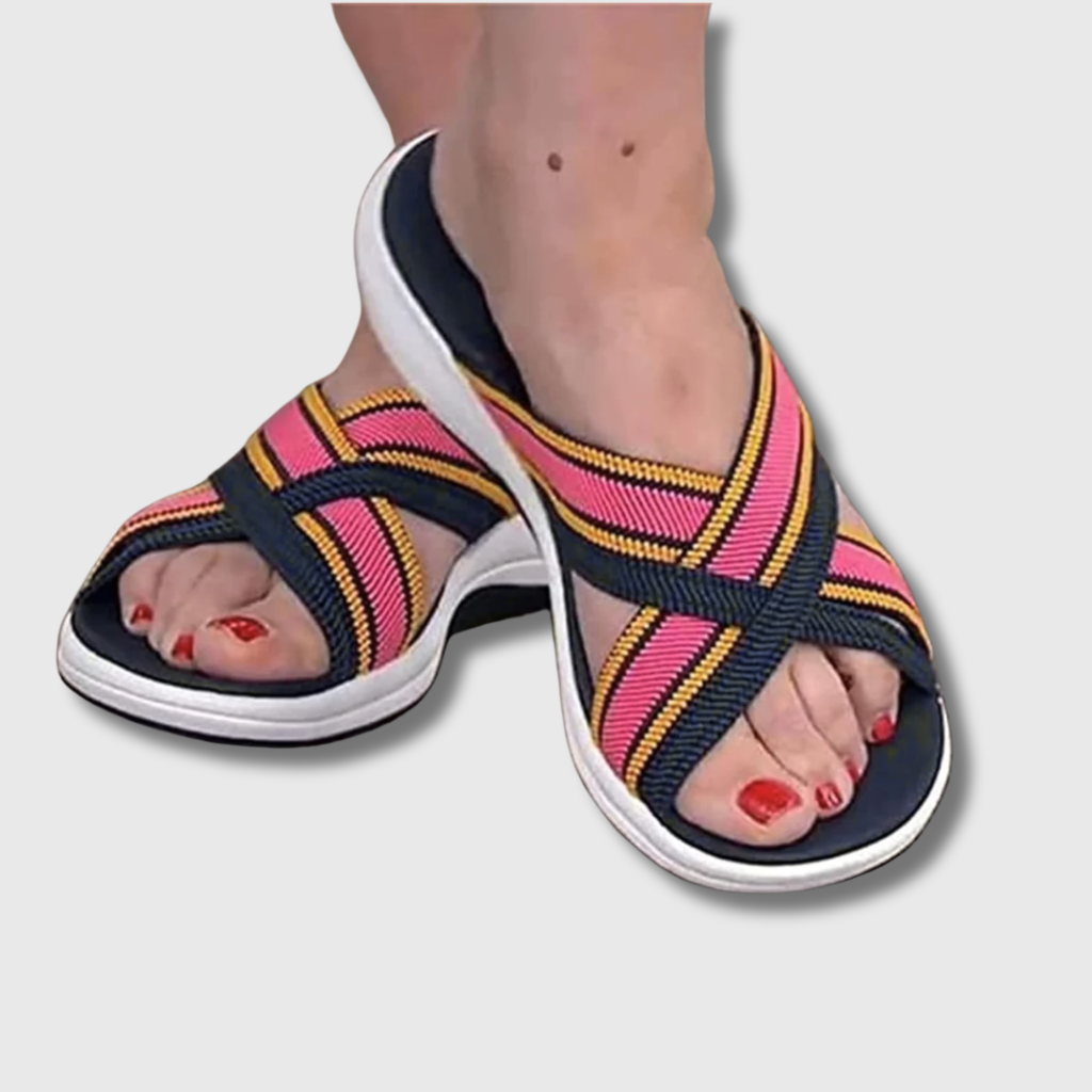 Aerynna™ | Orthopädische Komfort-Cross-Slide-Sandalen