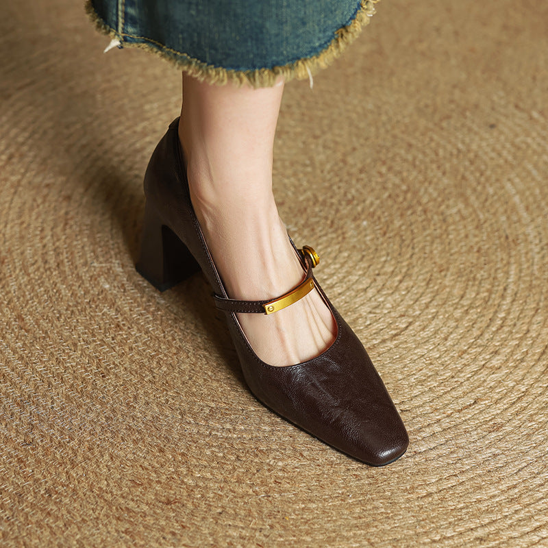 Marleon Leder Riemchen Pumps