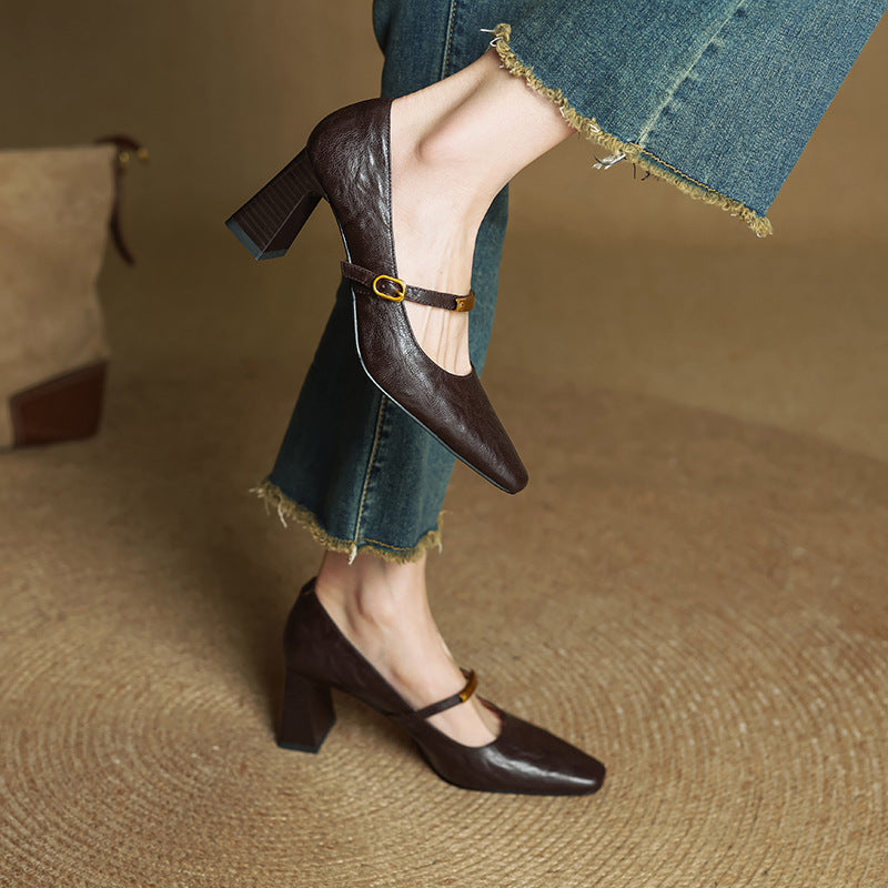 Marleon Leder Riemchen Pumps
