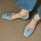 Elvane Schnalle Leder Mary-Janes