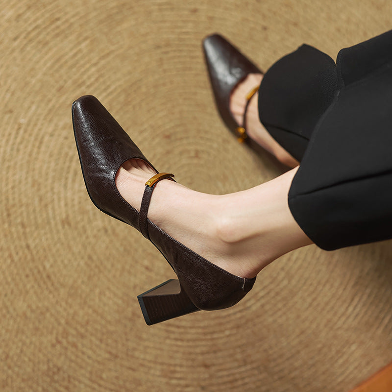Marleon Leder Riemchen Pumps