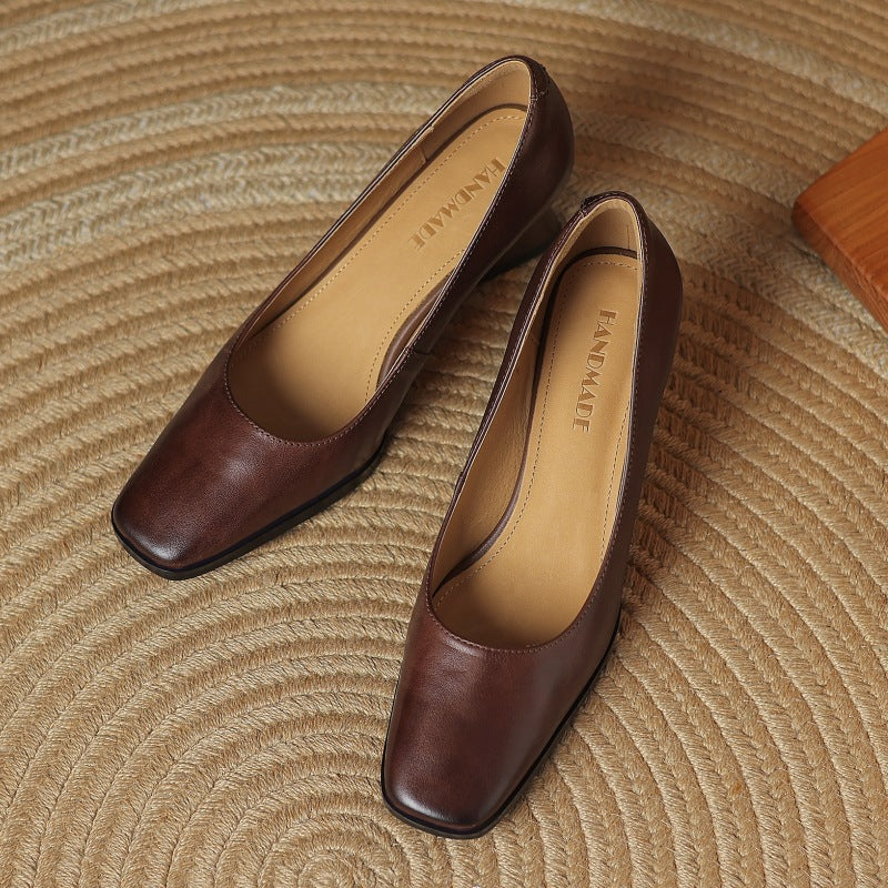 Oriel Leder Quadrat Pumps
