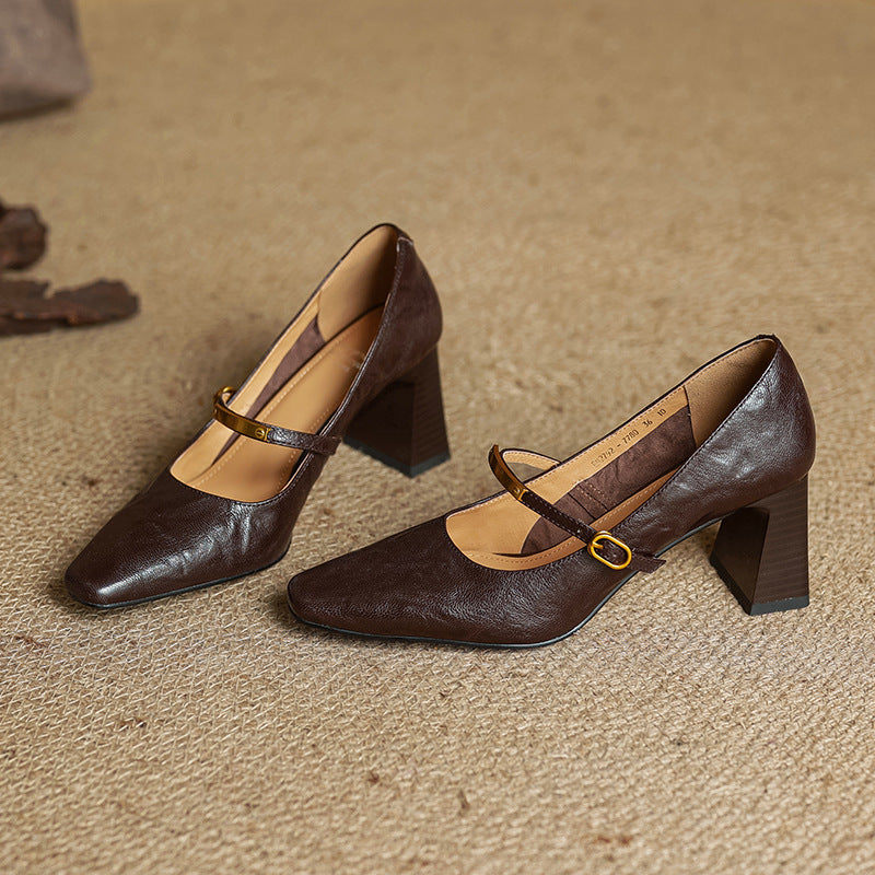 Marleon Leder Riemchen Pumps