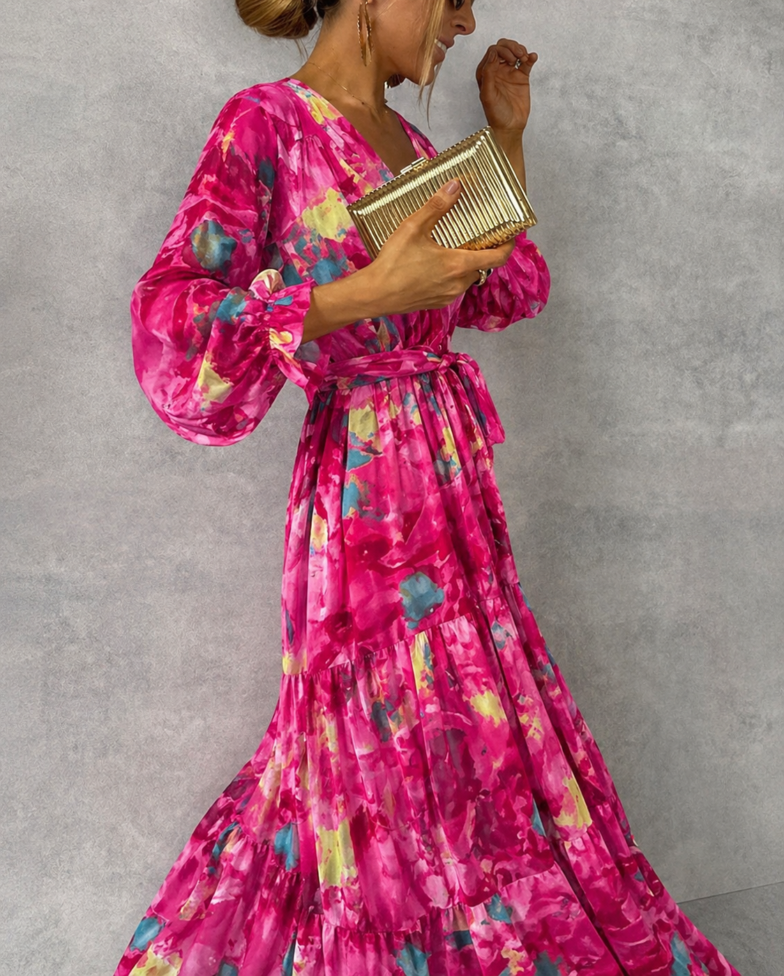 Sage | Floral Wickelkleid