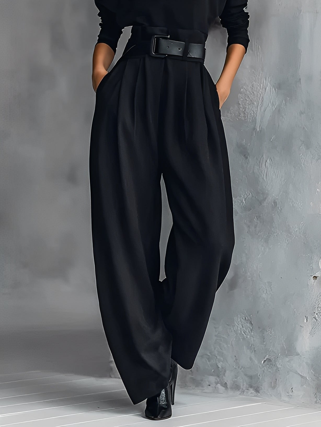 Mia – Poloshirt-Hals Gerade-Bein Jumpsuit