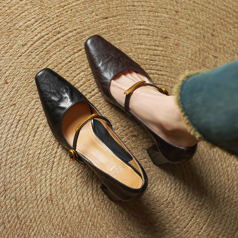 Marleon Leder Riemchen Pumps