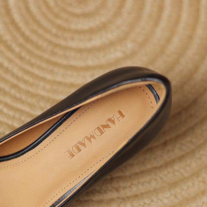 Marisol Leder Pumps mit quadratischer Zehenform