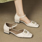 Elvane Schnalle Leder Mary-Janes