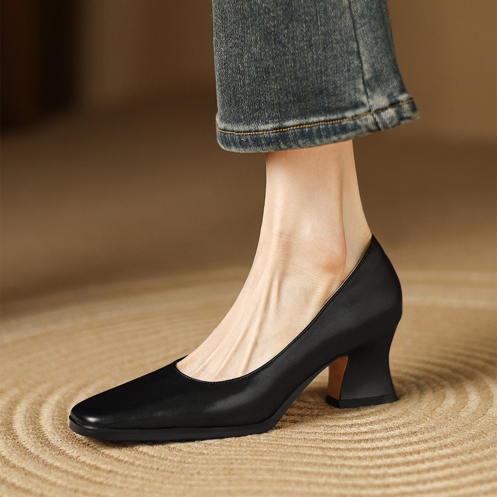 Oriel Leder Quadrat Pumps