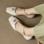 Elvane Schnalle Leder Mary-Janes