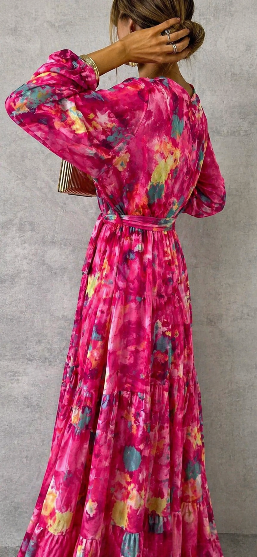 Sage | Floral Wickelkleid
