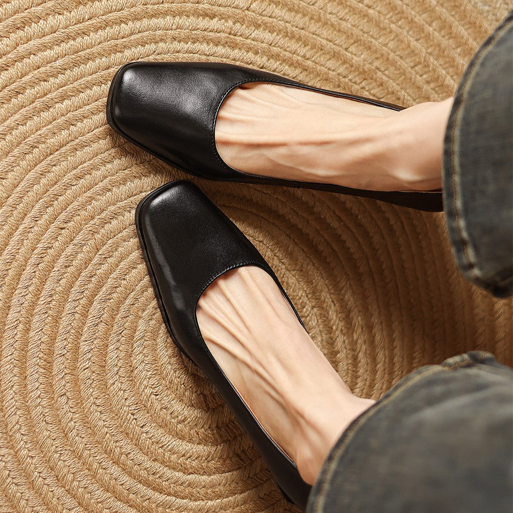 Oriel Leder Quadrat Pumps