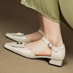 Elvane Schnalle Leder Mary-Janes