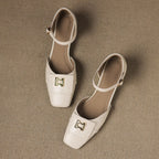 Elvane Schnalle Leder Mary-Janes