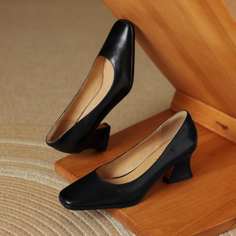 Oriel Leder Quadrat Pumps