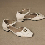 Elvane Schnalle Leder Mary-Janes
