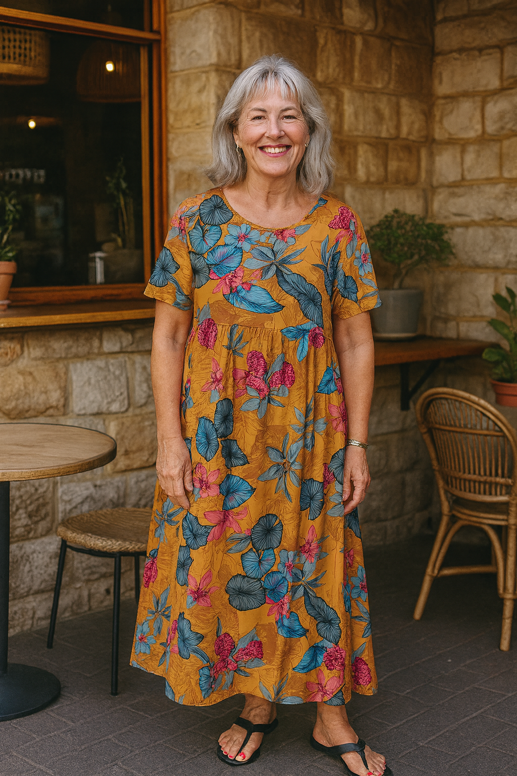 Masie | Luftiges Blumen-Maxikleid