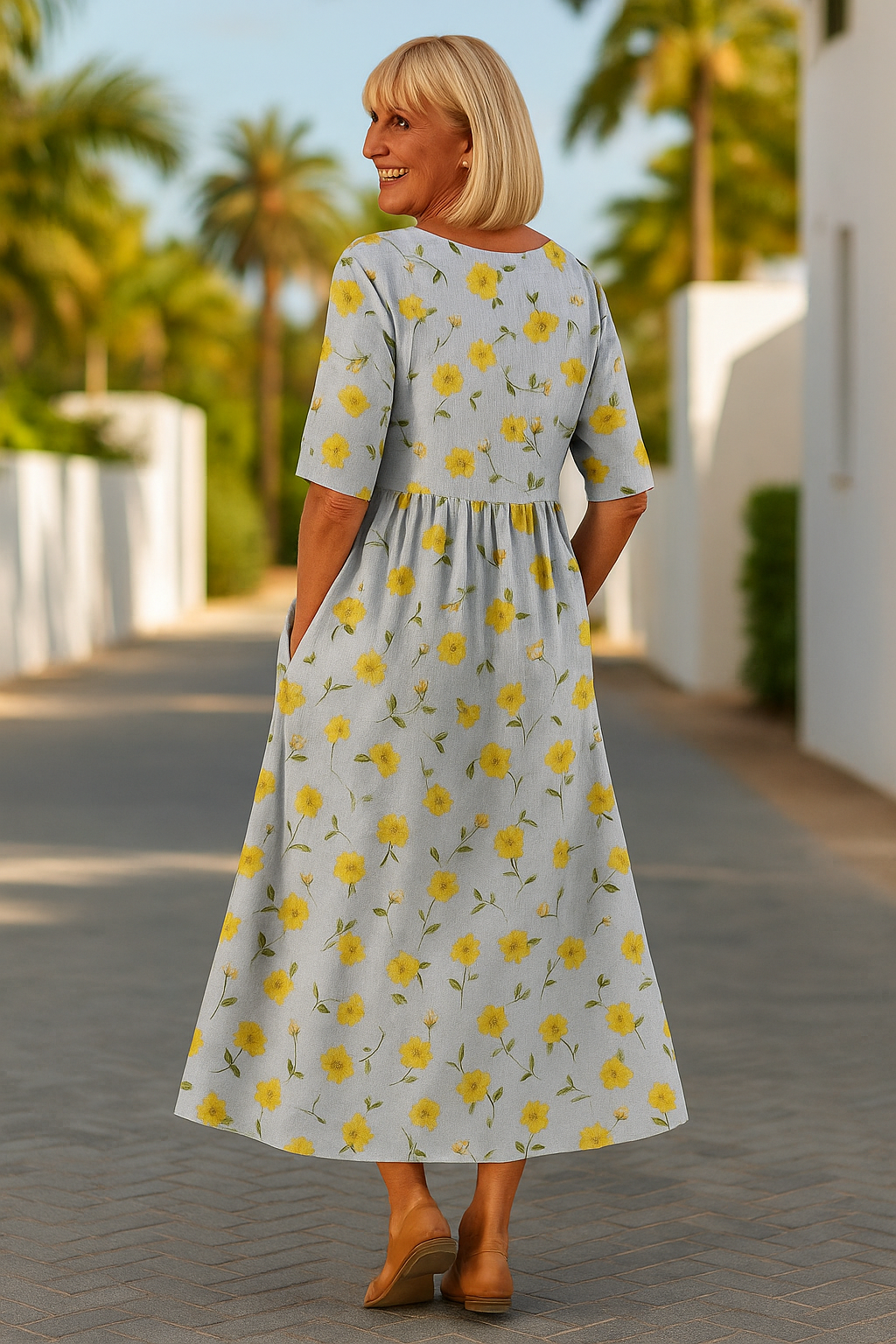 Eliza | Entspanntes Midi-Kleid