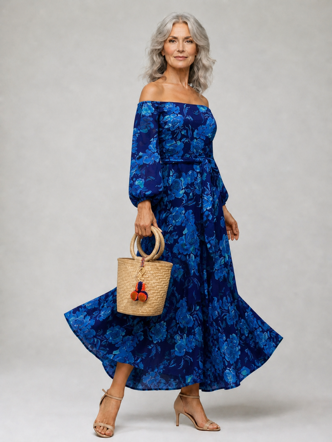Francesca | Floral Langarmkleid